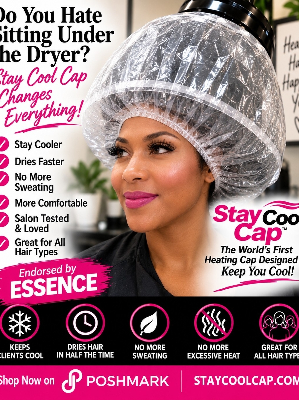 Clear Thermal Hair Dryer Hood - Clear